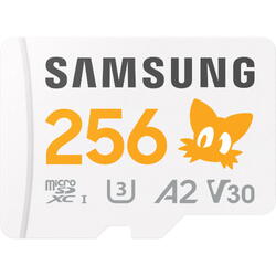 Samsung PRO Plus Sonic the Hedgehog 256 GB, Class 10, UHS-I U3, V30, A2 + Adaptor SD