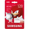 Samsung PRO Plus Sonic the Hedgehog 128 GB, Class 10, UHS-I U3, V30, A2 + Adaptor SD