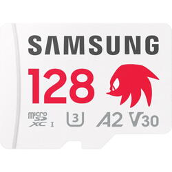 Samsung PRO Plus Sonic the Hedgehog 128 GB, Class 10, UHS-I U3, V30, A2 + Adaptor SD