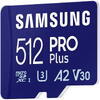 Samsung PRO Plus MB-MD512SB/WW 512GB, Class 10, UHS-I U3, V30, A2 + Adaptor USB