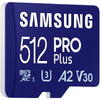Samsung PRO Plus MB-MD512SB/WW 512GB, Class 10, UHS-I U3, V30, A2 + Adaptor USB