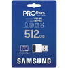 Samsung PRO Plus MB-MD512SB/WW 512GB, Class 10, UHS-I U3, V30, A2 + Adaptor USB