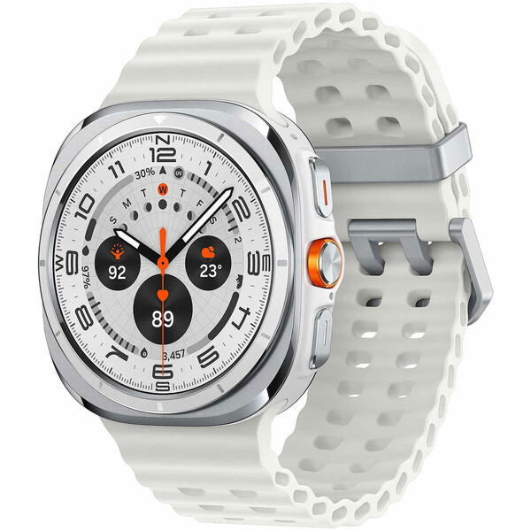 SmartWatch Samsung Galaxy Watch Ultra, LTE, 47 mm, Wi-Fi, Bluetooth, GPS, NFC, Rezistent la apa, Titanium White