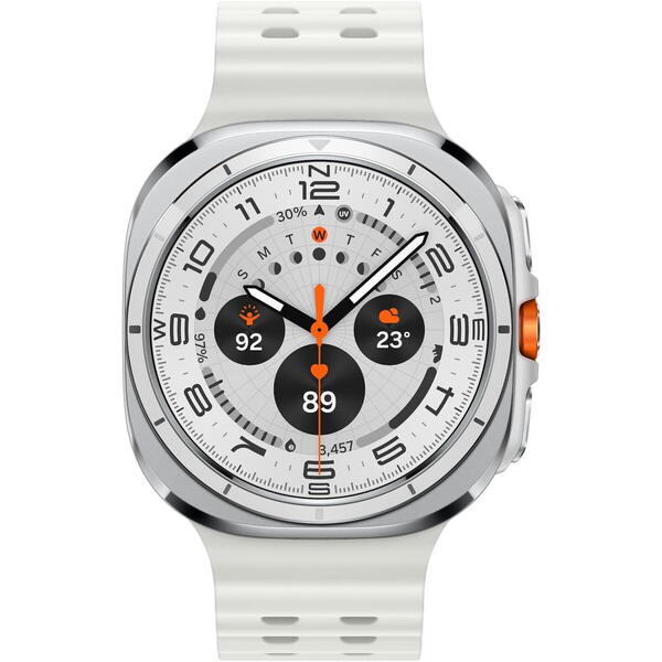 SmartWatch Samsung Galaxy Watch Ultra, LTE, 47 mm, Wi-Fi, Bluetooth, GPS, NFC, Rezistent la apa, Titanium White