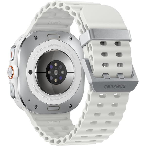 SmartWatch Samsung Galaxy Watch Ultra, LTE, 47 mm, Wi-Fi, Bluetooth, GPS, NFC, Rezistent la apa, Titanium White