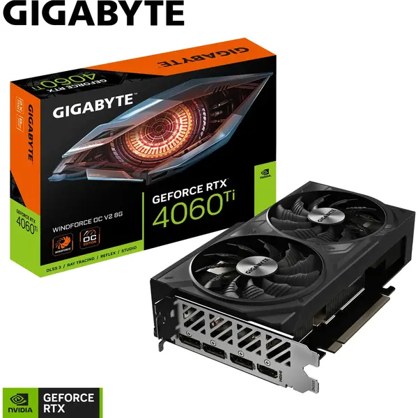 Placa video Gigabyte GeForce RTX 4060 Ti WINDFORCE OC V2 8GB GDDR6 128 Bit DLSS 3.0