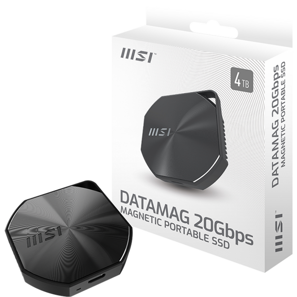SSD MSI Magnetic Portable SSD DATAMAG 20Gbps, 2TB, USB 3.2 Gen 2