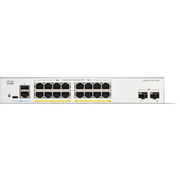 Switch Cisco Catalyst C1200-16T-2G, 16 porturi
