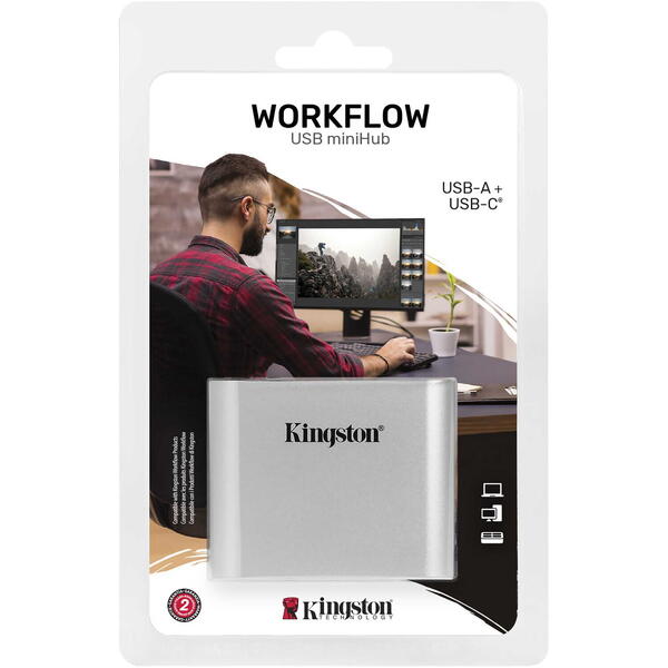 Hub USB Kingston Workflow USB A/C miniHub WFS-USB