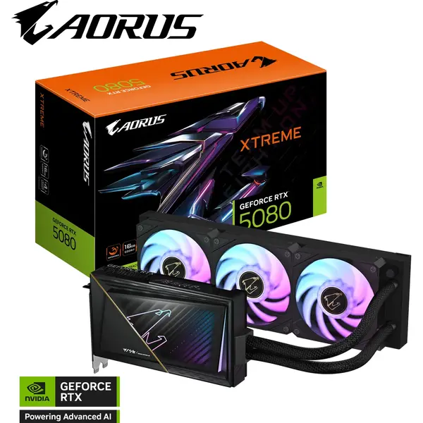 Placa video Gigabyte GeForce RTX 5080 Xtreme Waterforce 16GB GDDR7 256 Bit DLSS 4.0