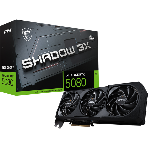 Placa video MSI GeForce RTX 5080 SHADOW 3X OC 16GB GDDR7 256 Bit DLSS 4.0