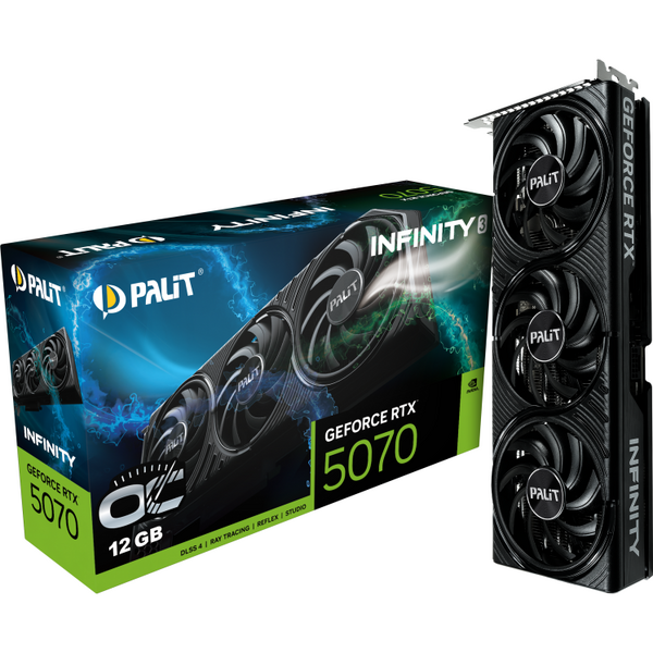 Placa video Palit GeForce RTX 5070 Infinity 3 OC 12GB GDDR7 192 Bit DLSS 4.0