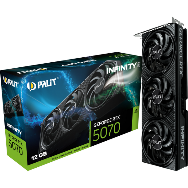 Placa video Palit GeForce RTX 5070 Infinity 3 12GB GDDR7 192 Bit DLSS 4.0