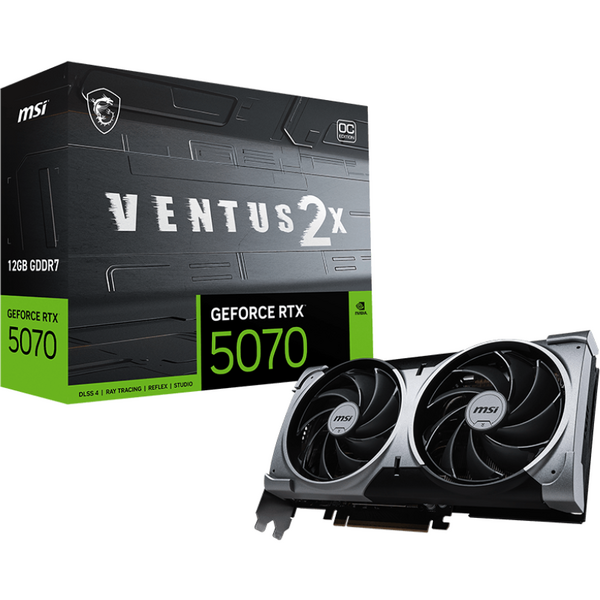 Placa video MSI GeForce RTX 5070 Ventus 2X OC 12GB GDDR7 192 Bit DLSS 4.0