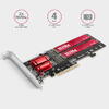 Adaptor SSD/HDD AXAGON PCEM2-ND 1x PCI-E Male - 2x M.2 PCI-E SSD