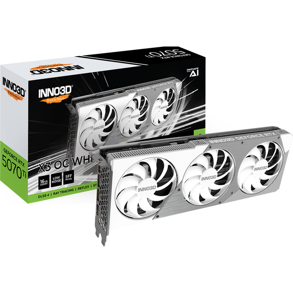 Placa video INNO3D GeForce RTX 5070 Ti X3 OC WHITE 16GB GDDR7 256 Bit DLSS 4.0
