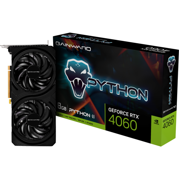 Placa video Gainward GeForce RTX 4060 PYTHON II 8GB GDDR6 128 Bit DLSS 3.0