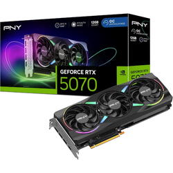 Placa video PNY GeForce RTX 5070 ARGB EPIC-X OC Triple Fan 12GB GDDR7 192 Bit DLSS 4.0