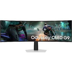 Odyssey G9 G91SD LS49DG910SUXEN 49 inch DQHD QD-OLED 0.03 ms 144 Hz USB-C HDR, Curbat, Alb-Argintiu