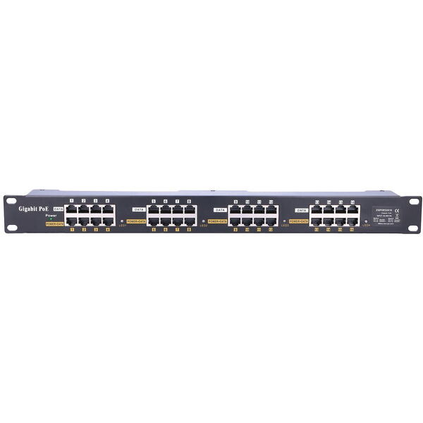 Patch Panel Gigabit ZQPOEGI16 Cat 5e, POE, Ecranat