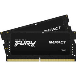 Memorie Notebook Kingston FURY Impact, 64GB, DDR5, 4800MHz, CL38, 1.1v, Dual Channel Kit