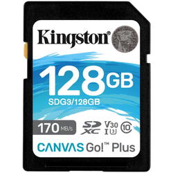 Card Memorie Kingston SDXC Canvas GO Plus Clasa 10 UHS-I 128GB
